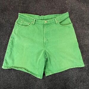 Vintage Polo Ralph Lauren Shorts Mens 36 Green Authentic Dungarees USA 90s Denim